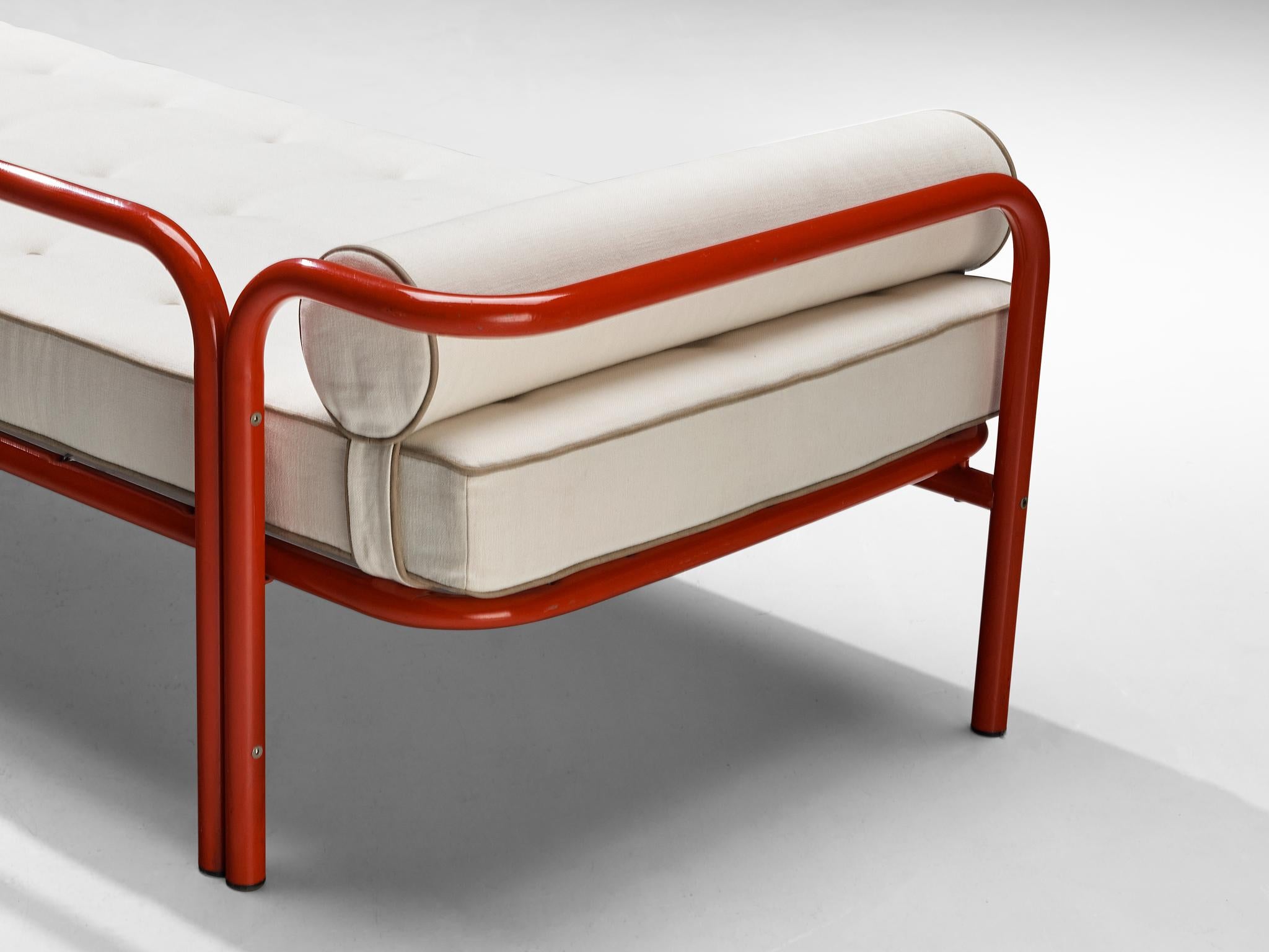 Mid-20th Century Gae Aulenti for Poltronova 'Locus Solus' Daybed in Red Steel