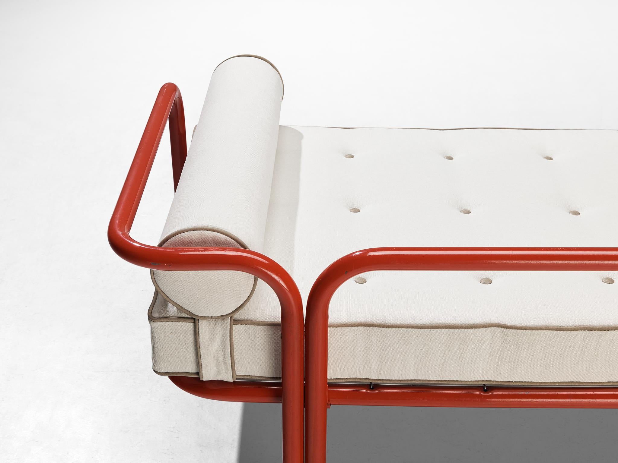 Gae Aulenti for Poltronova 'Locus Solus' Daybed in Red Steel 1