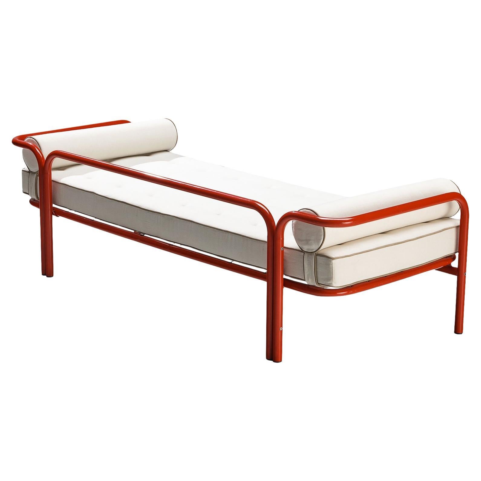 Gae Aulenti for Poltronova 'Locus Solus' Daybed in Red Steel  For Sale