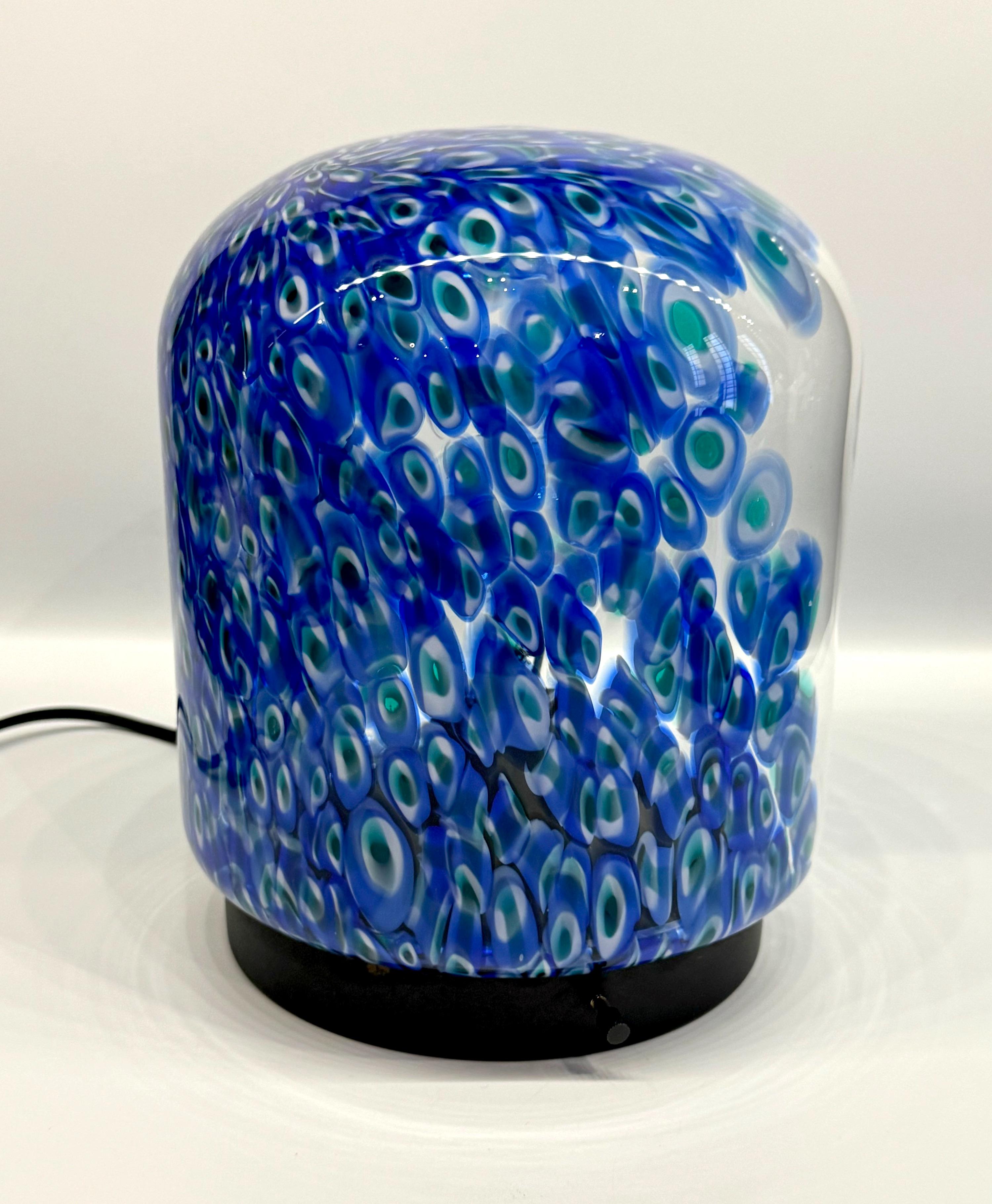 Gae Aulenti para Vistosi Lámpara de sobremesa de cristal de Murano 