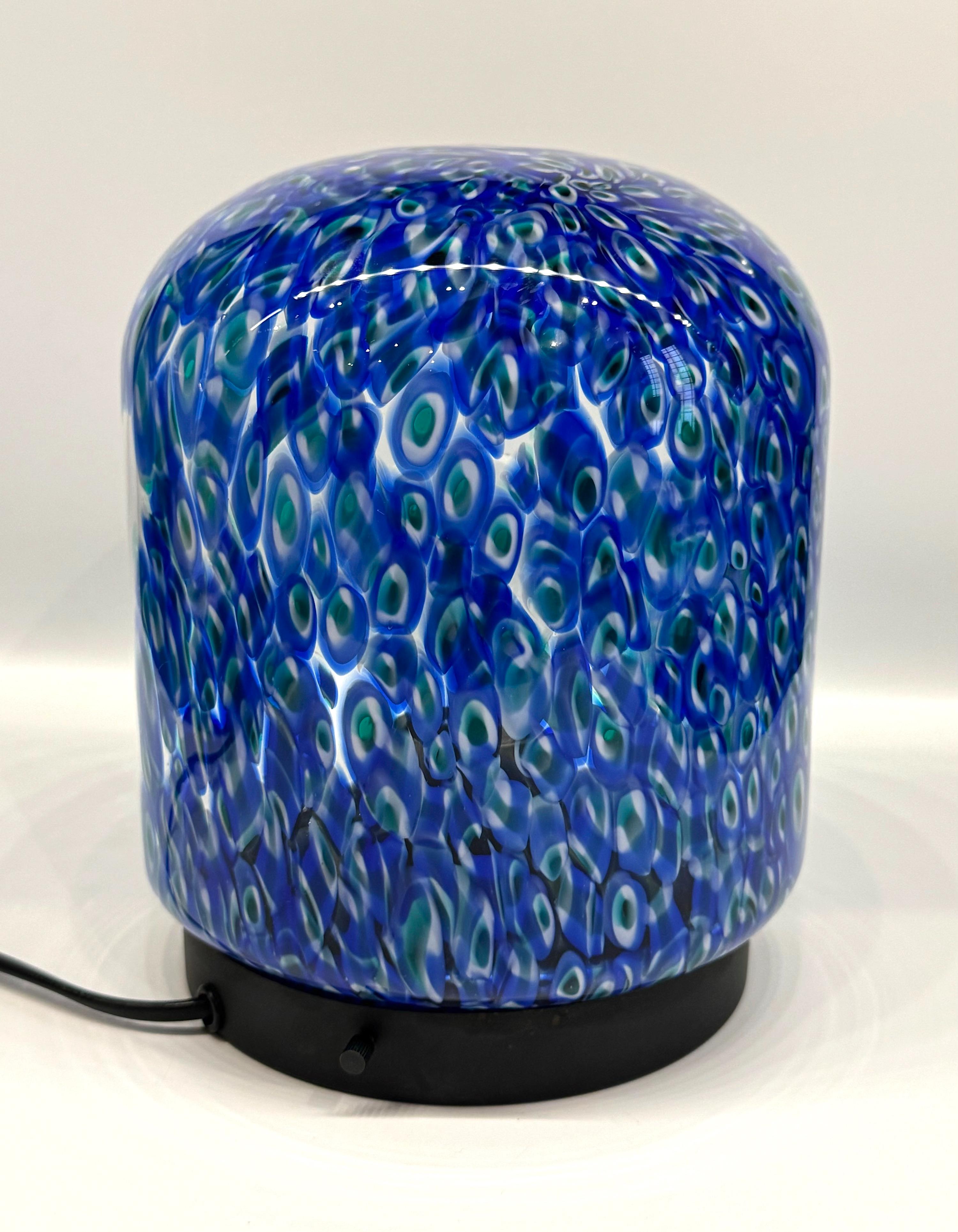 Gae Aulenti para Vistosi Lámpara de sobremesa de cristal de Murano 