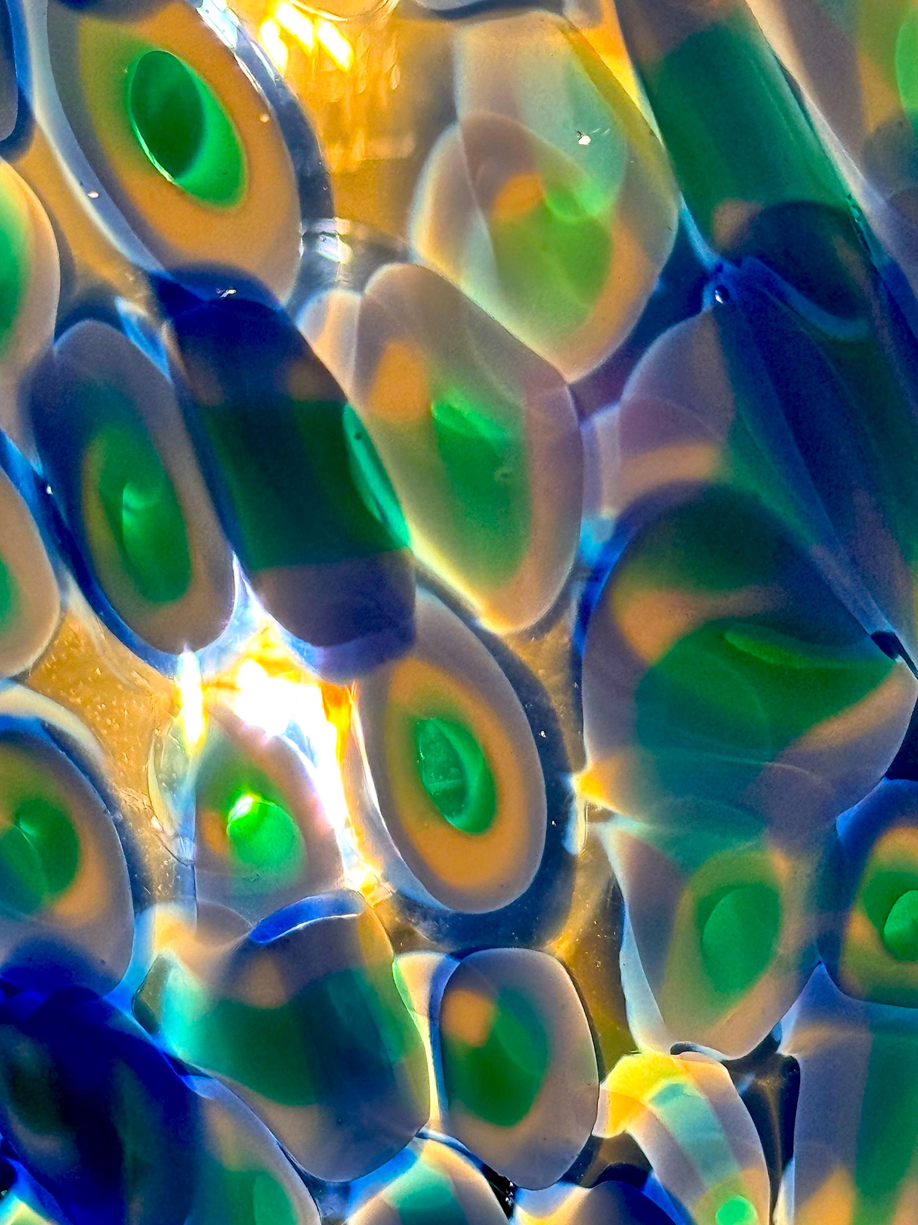 Gae Aulenti para Vistosi Lámpara de sobremesa de cristal de Murano 