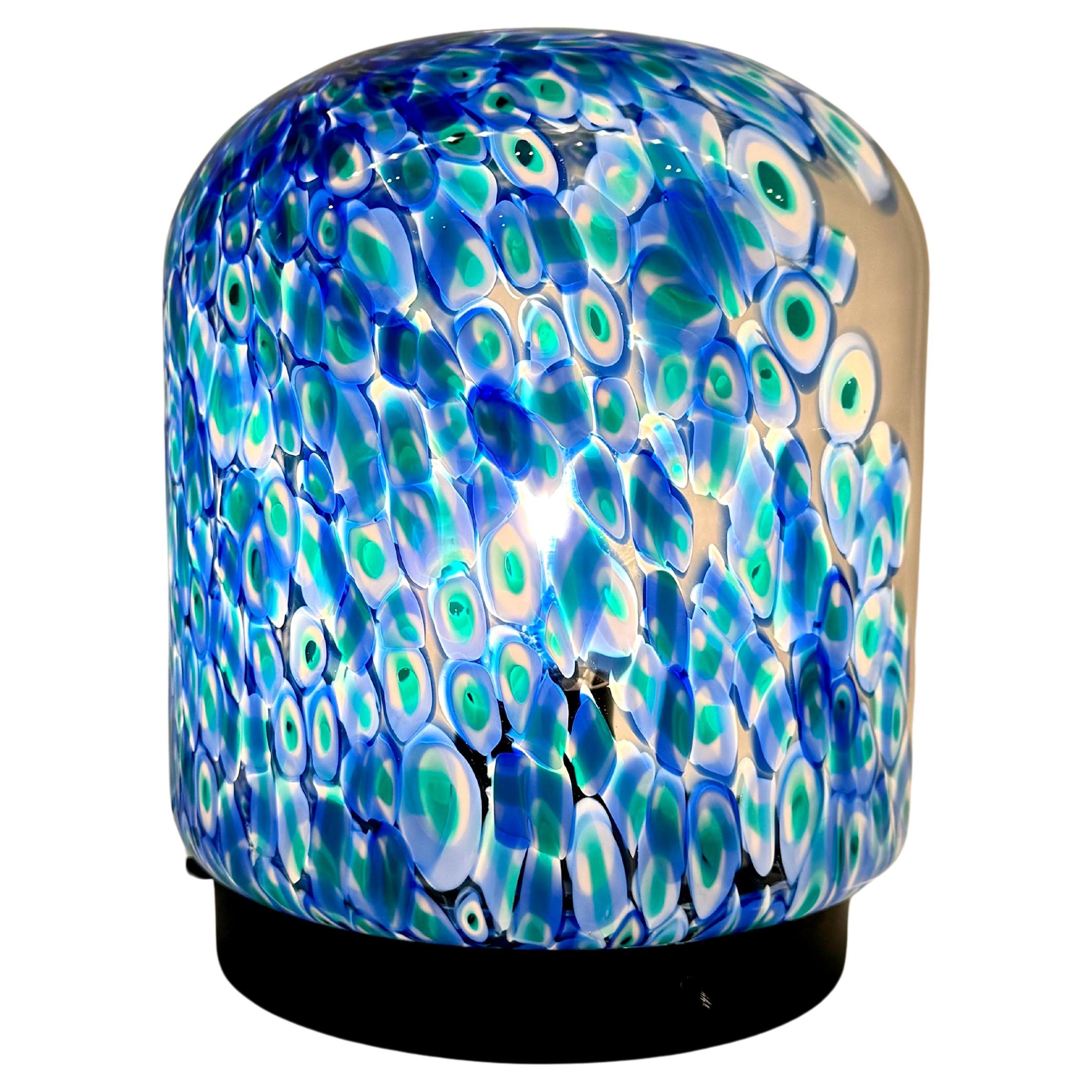 Gae Aulenti für Vistosi 1970er "Neverino" Murano Glas Tischlampe