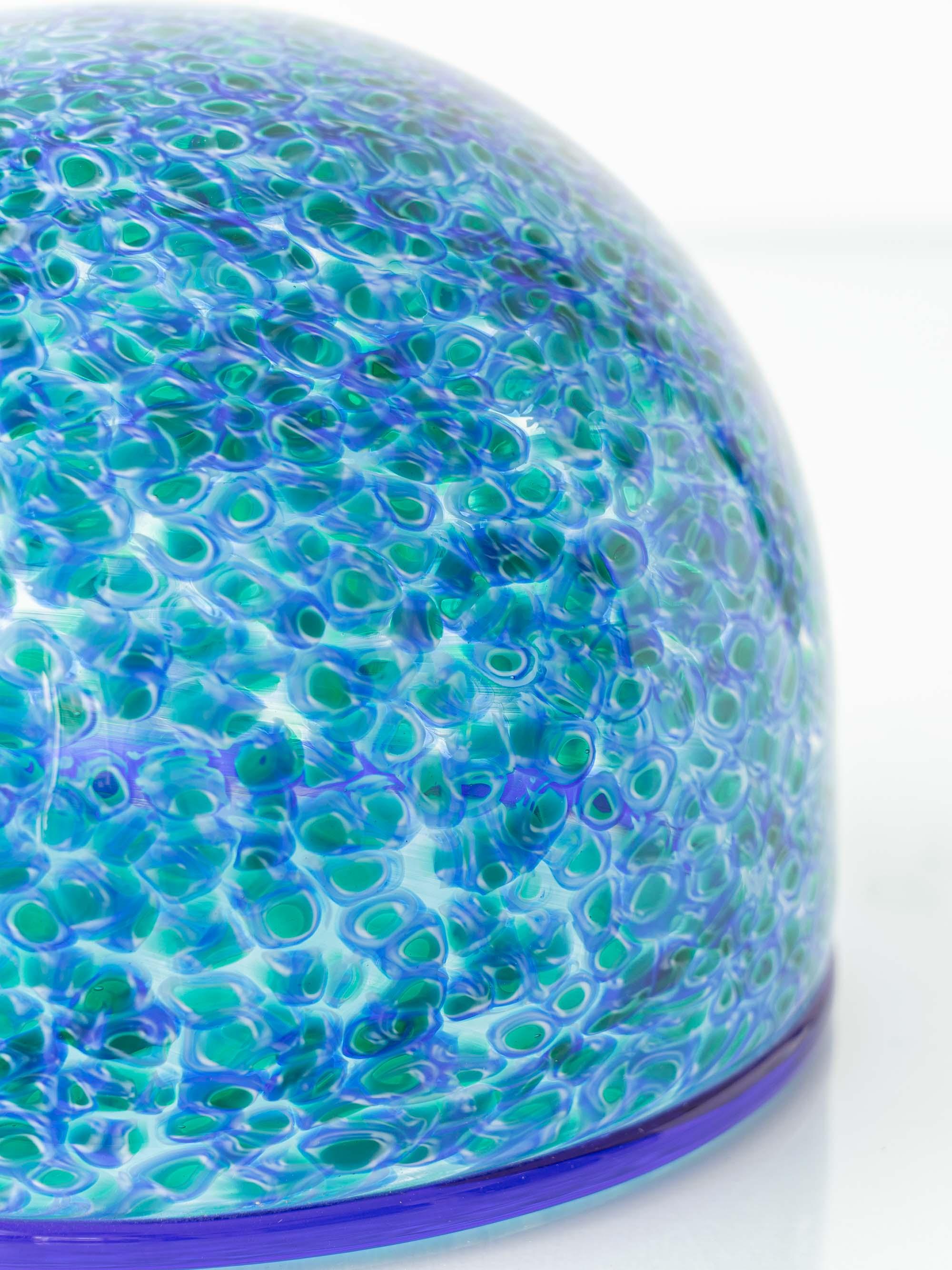 Gae Aulenti para Vistosi Lámpara de sobremesa de cristal de Murano, 