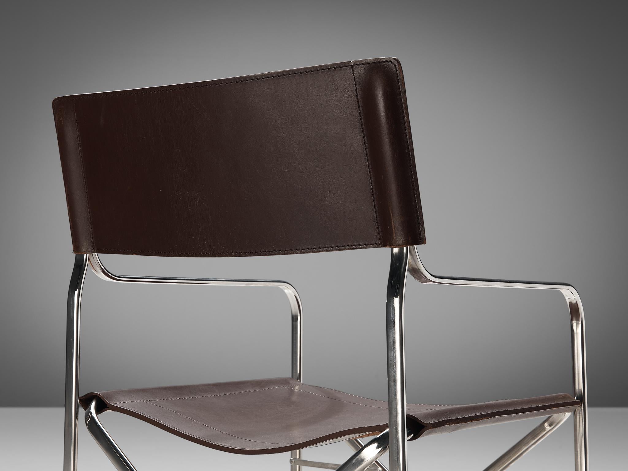 Gae Aulenti for Zanotta 'April' Folding Chairs in Stainless Gae Aulenti for Zanotta 'April' Folding Chairs in Stainless