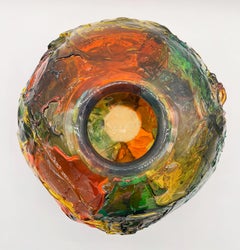 Gae Aulenti 'Gea' Vase aus polychromem Murano Glas für Venini, 2003
