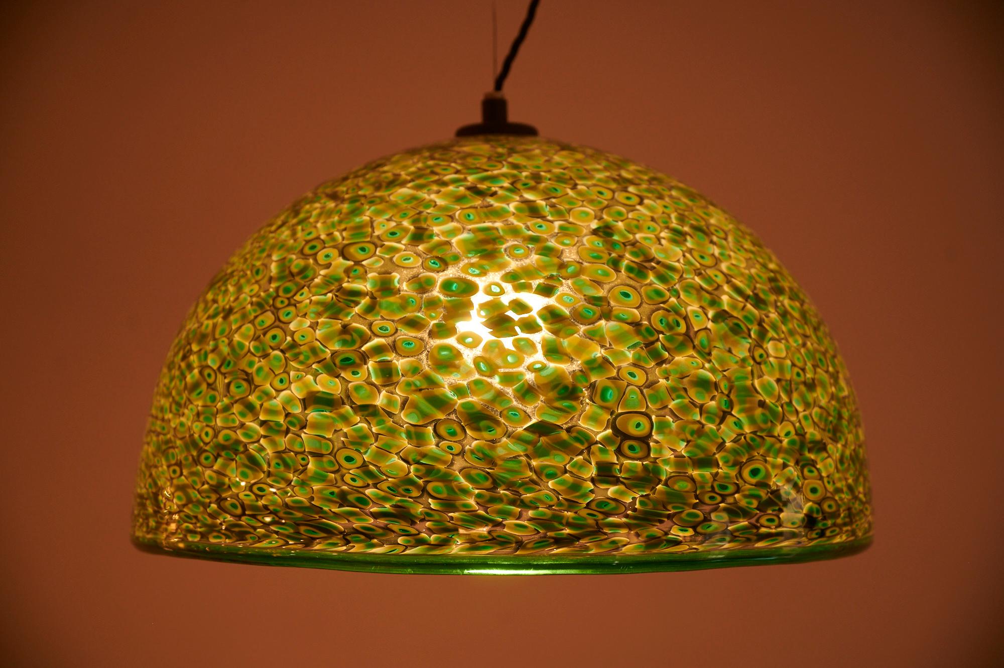 Gae Aulenti, Green 'Neverrino' Glass Pendant for Vistosi 3