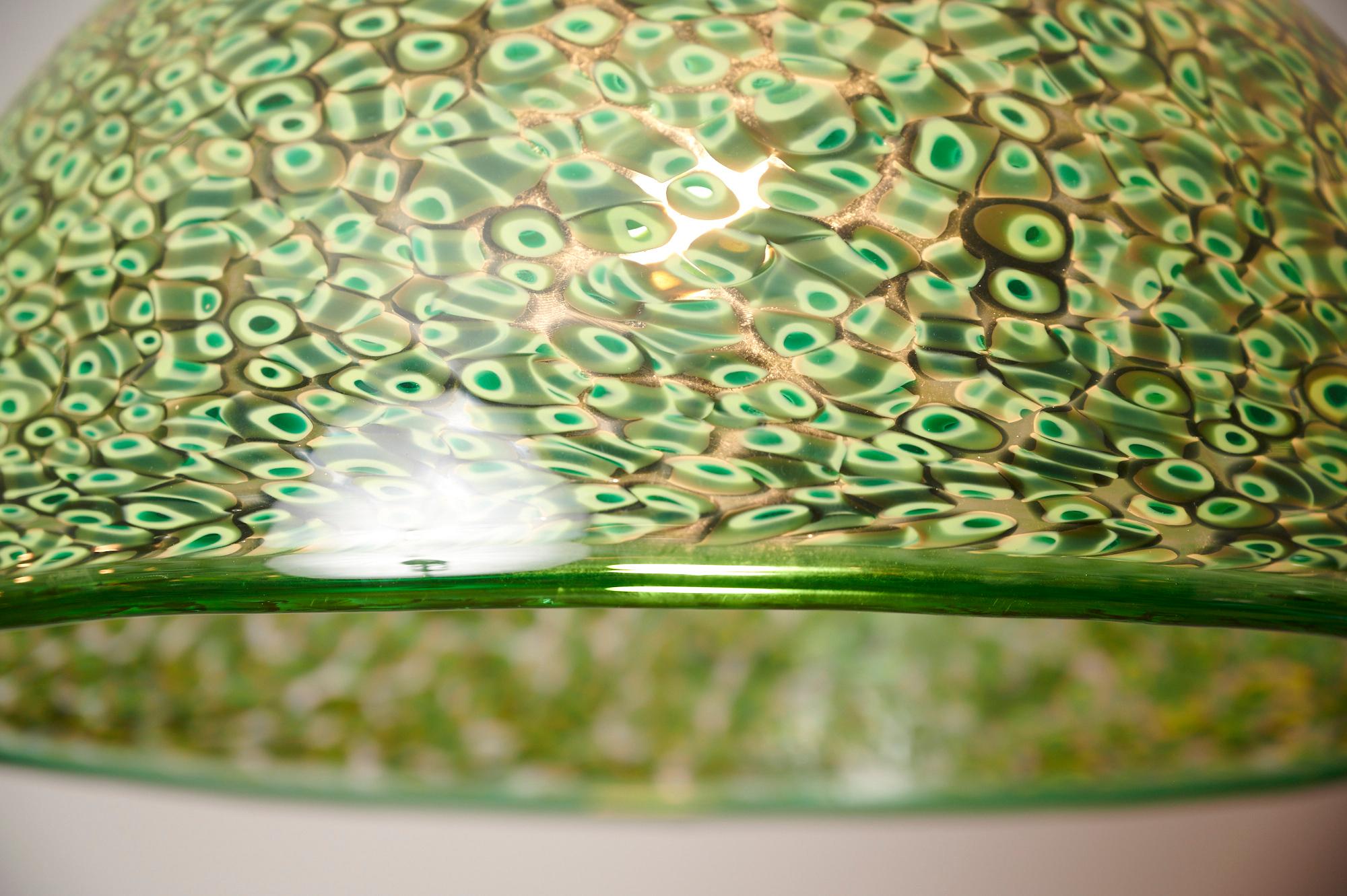Gae Aulenti, Green 'Neverrino' Glass Pendant for Vistosi 1