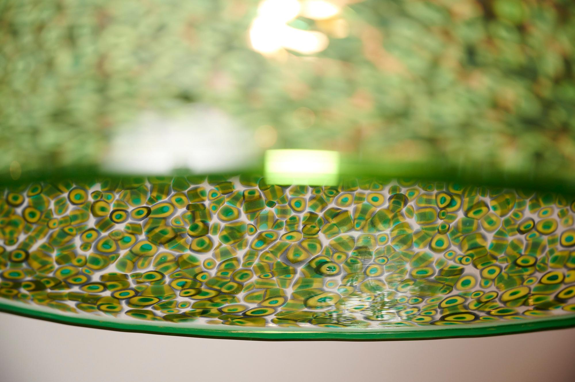 Gae Aulenti, Green 'Neverrino' Glass Pendant for Vistosi 2