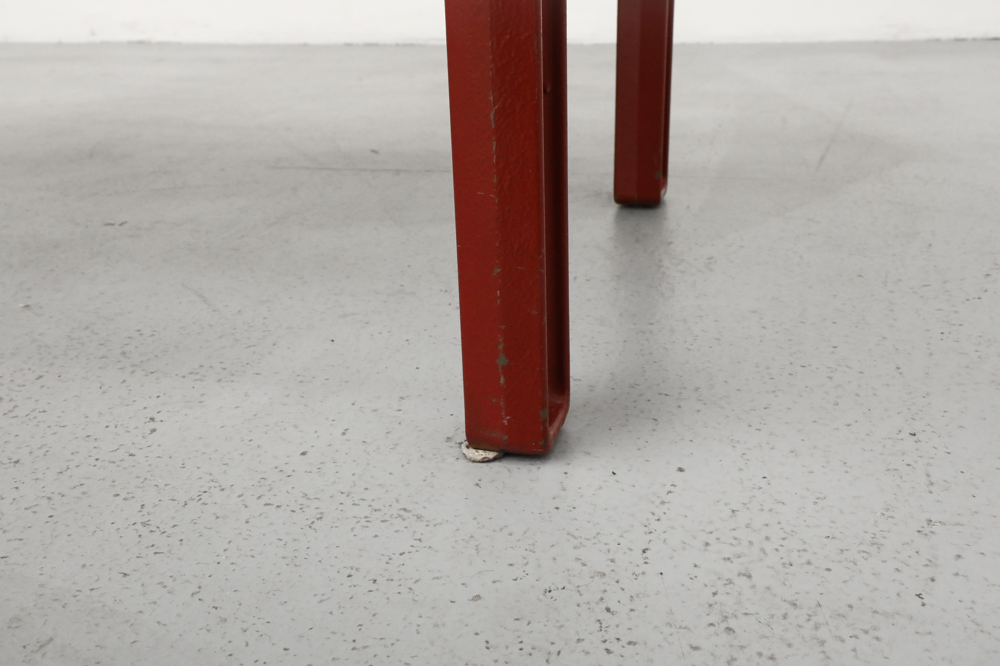 Gae Aulenti Inspired Red Bench with Side Table by Kembo 5