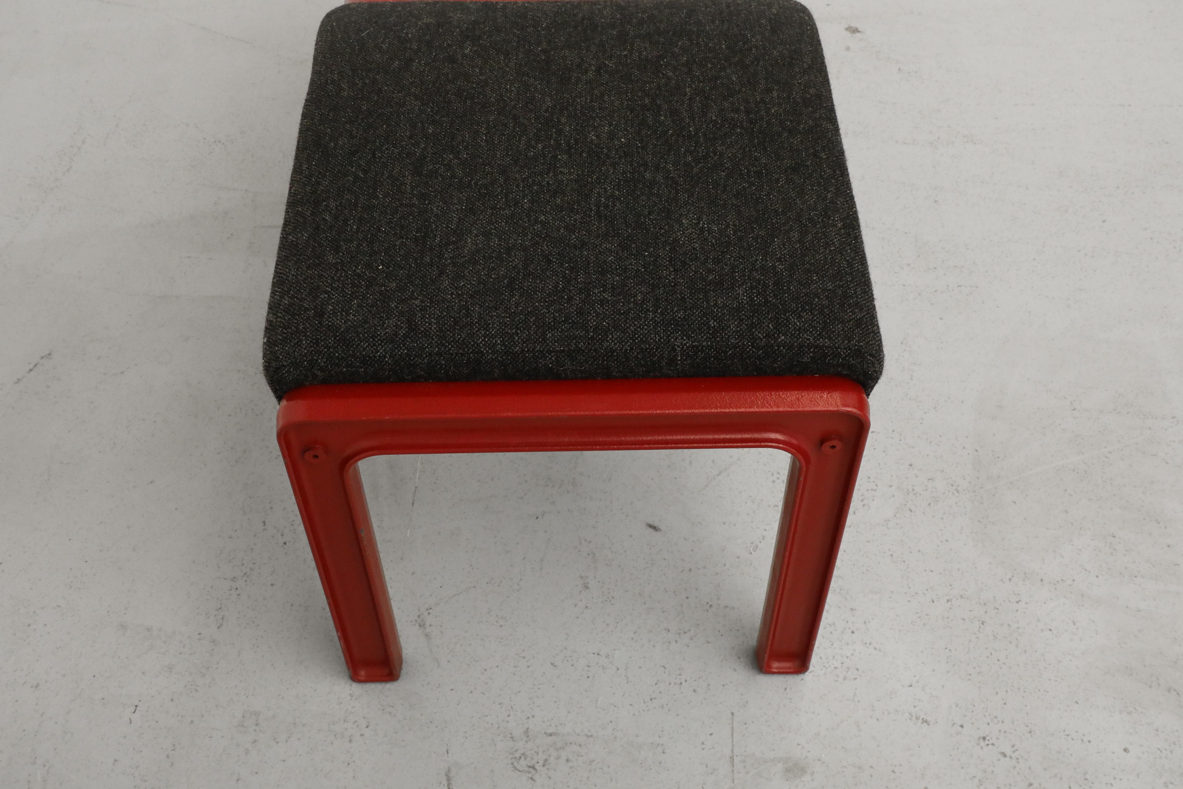 Gae Aulenti Inspired Red Bench with Side Table by Kembo 7