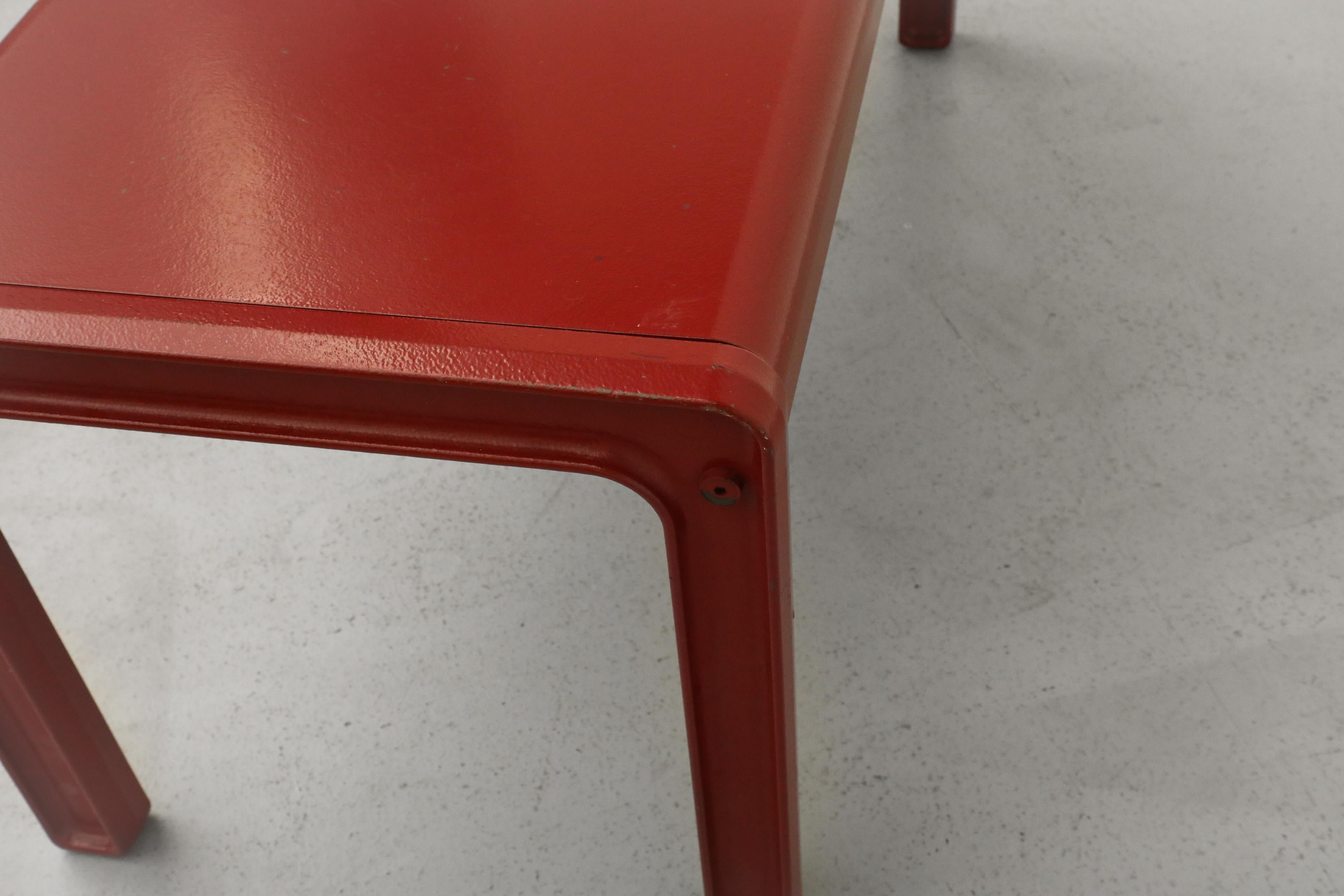 Gae Aulenti Inspired Red Bench with Side Table by Kembo 8