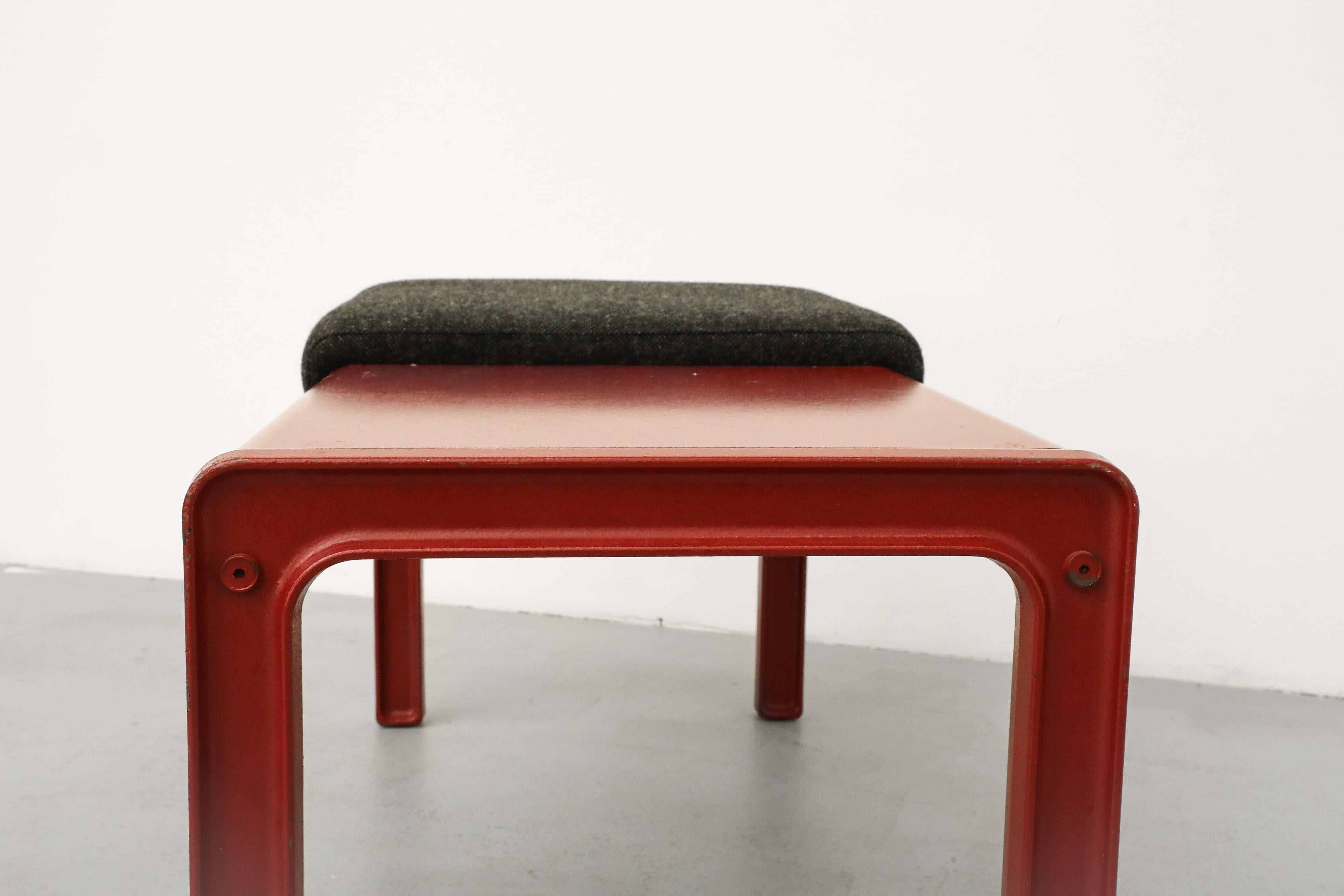 Gae Aulenti Inspired Red Bench with Side Table by Kembo 9