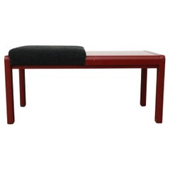 Gae Aulenti inspirierte rote Bank mit Beistelltisch von Kembo
