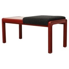 Gae Aulenti Inspired Red Bench with Side Table by Kembo