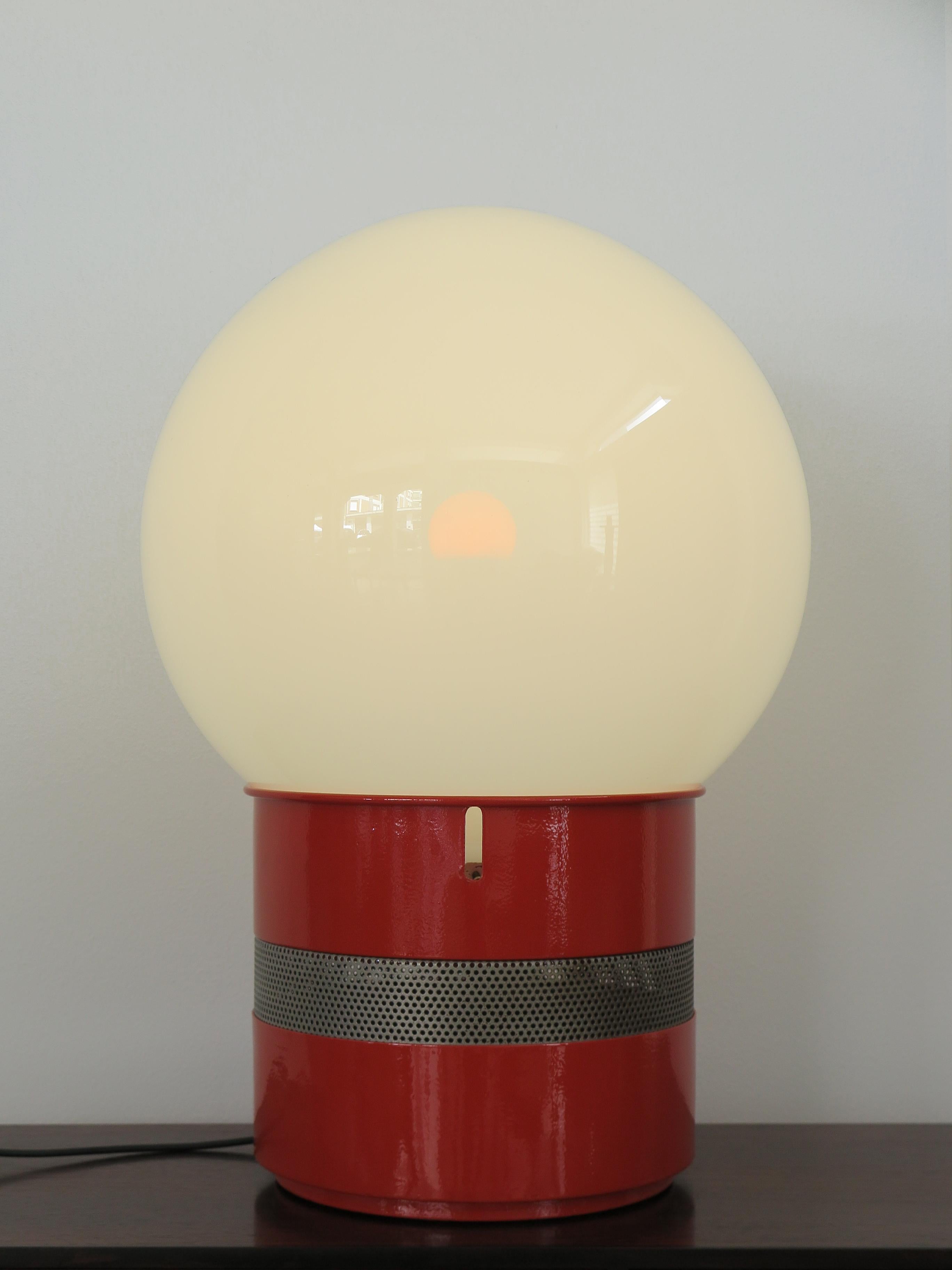 Mid-Century Modern Lampe de Table Rouge 