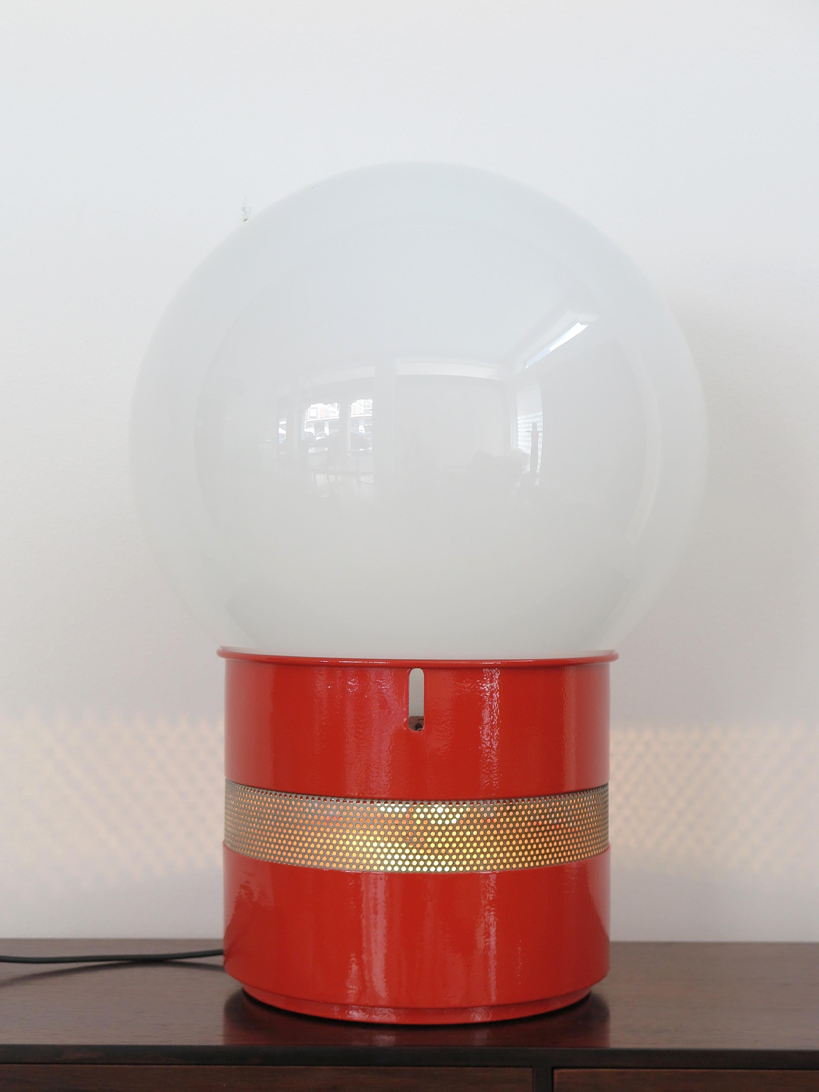italien Lampe de Table Rouge 