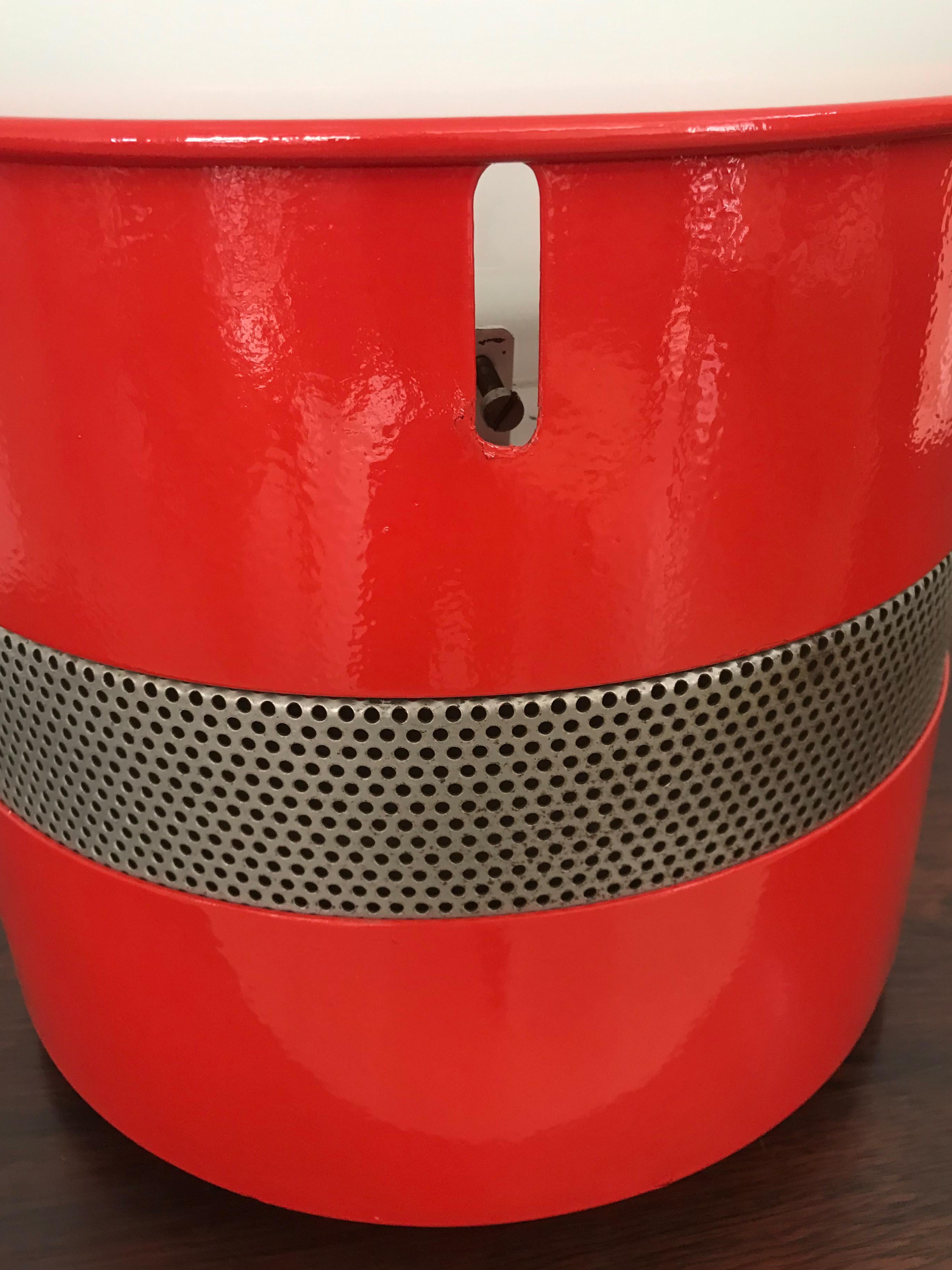 Métal Lampe de Table Rouge 