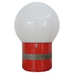 Lampada da tavolo rossa di metà secolo "Mezzo Oracolo" di Gae Aulenti per Artemide 1969