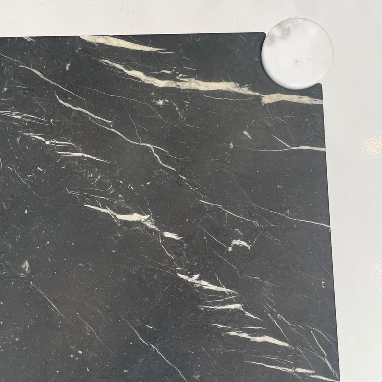 Gae Aulenti Jumbo Black and White Carrara Marble Table 6