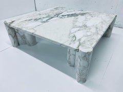 Gae Aulenti "Jumbo" Arabescato Marble Coffee of Cocktail Table for Knoll