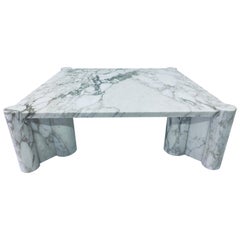 Gae Aulenti "Jumbo" Arabescato Marble Coffee of Cocktail Table for Knoll