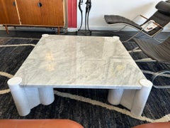 Gae Aulenti 'Jumbo' Carrara Marble Coffee Table, Italy, 1970S