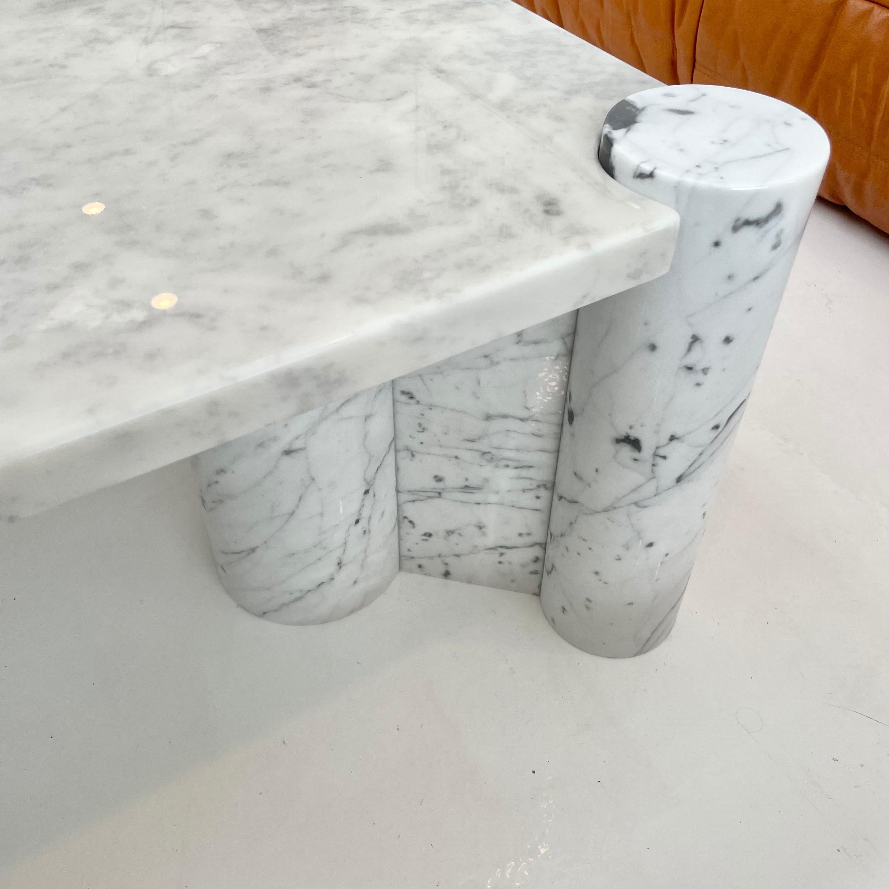 Gae Aulenti Jumbo Carrara Marble Table for Knoll 1