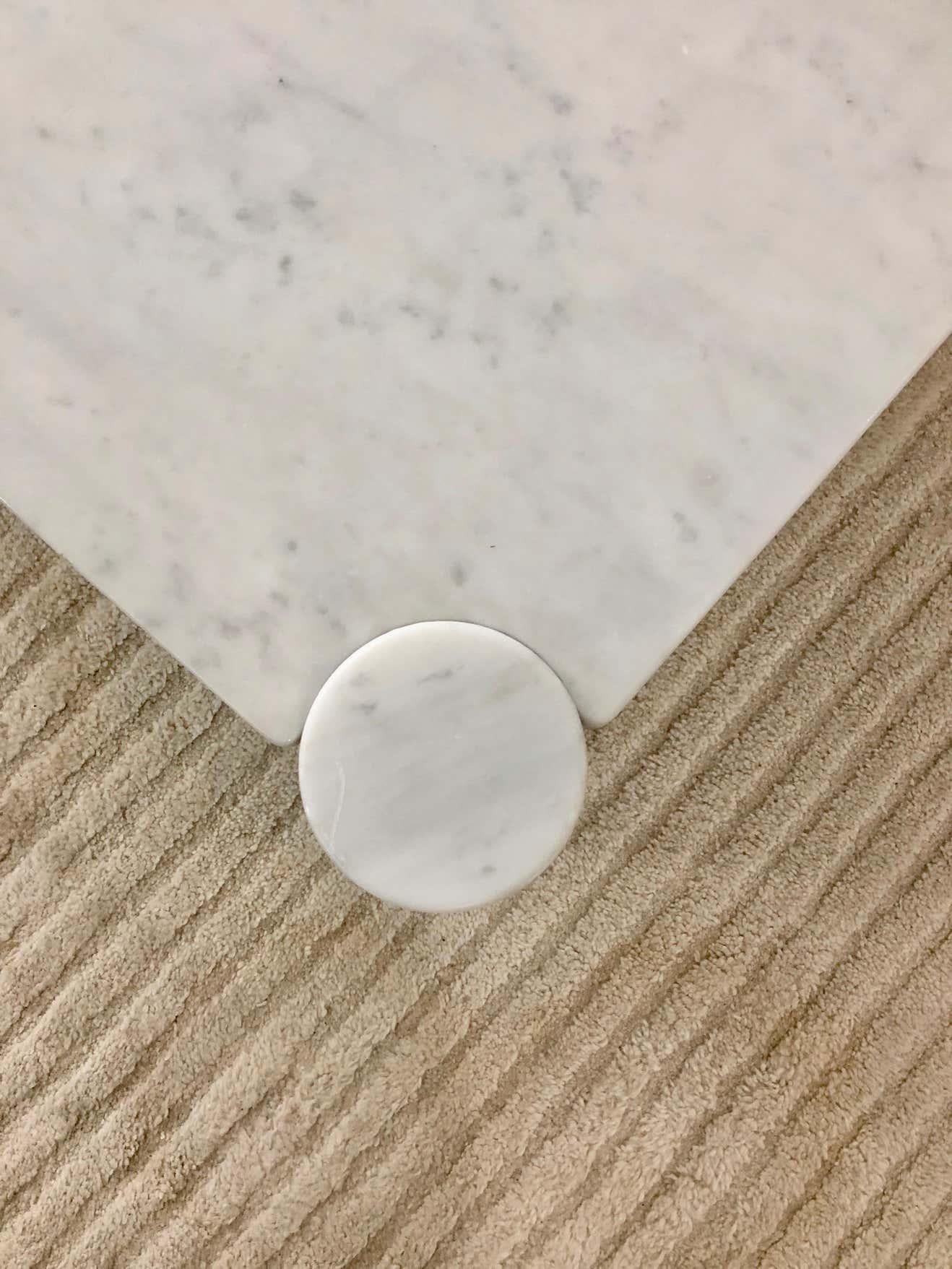Mid-20th Century Gae Aulenti Jumbo Carrara Marble Table for Knoll