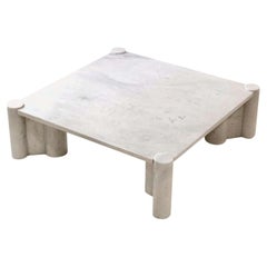 Vintage Gae Aulenti Jumbo Carrara Marble Table