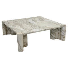 Gae Aulenti Jumbo Coffee Table, Arabescato Marble, Knoll, 1960
s