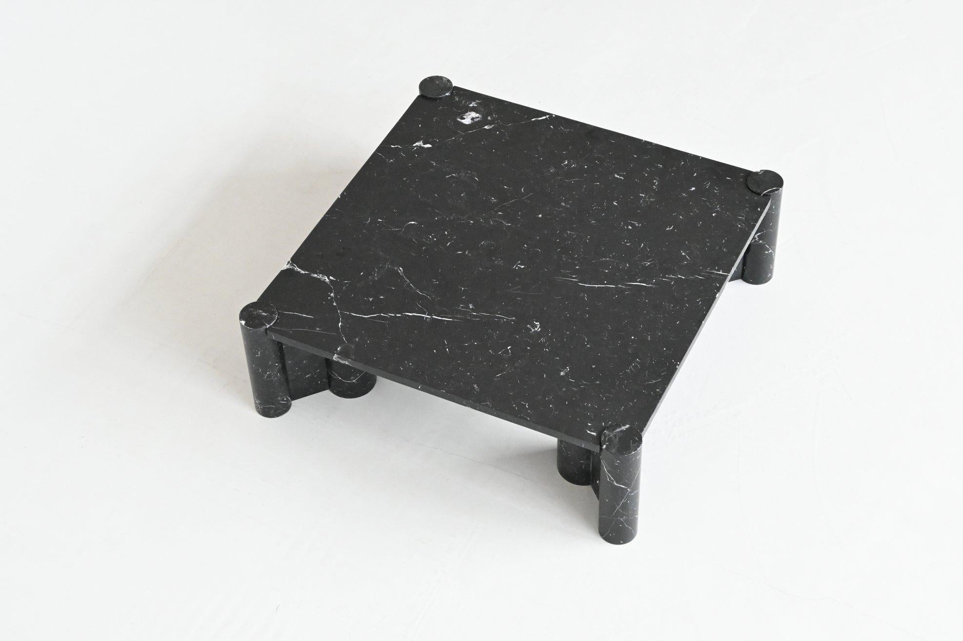 Gae Aulenti Table basse Jumbo marbre noir Knoll International Italie 1965 en vente 3
