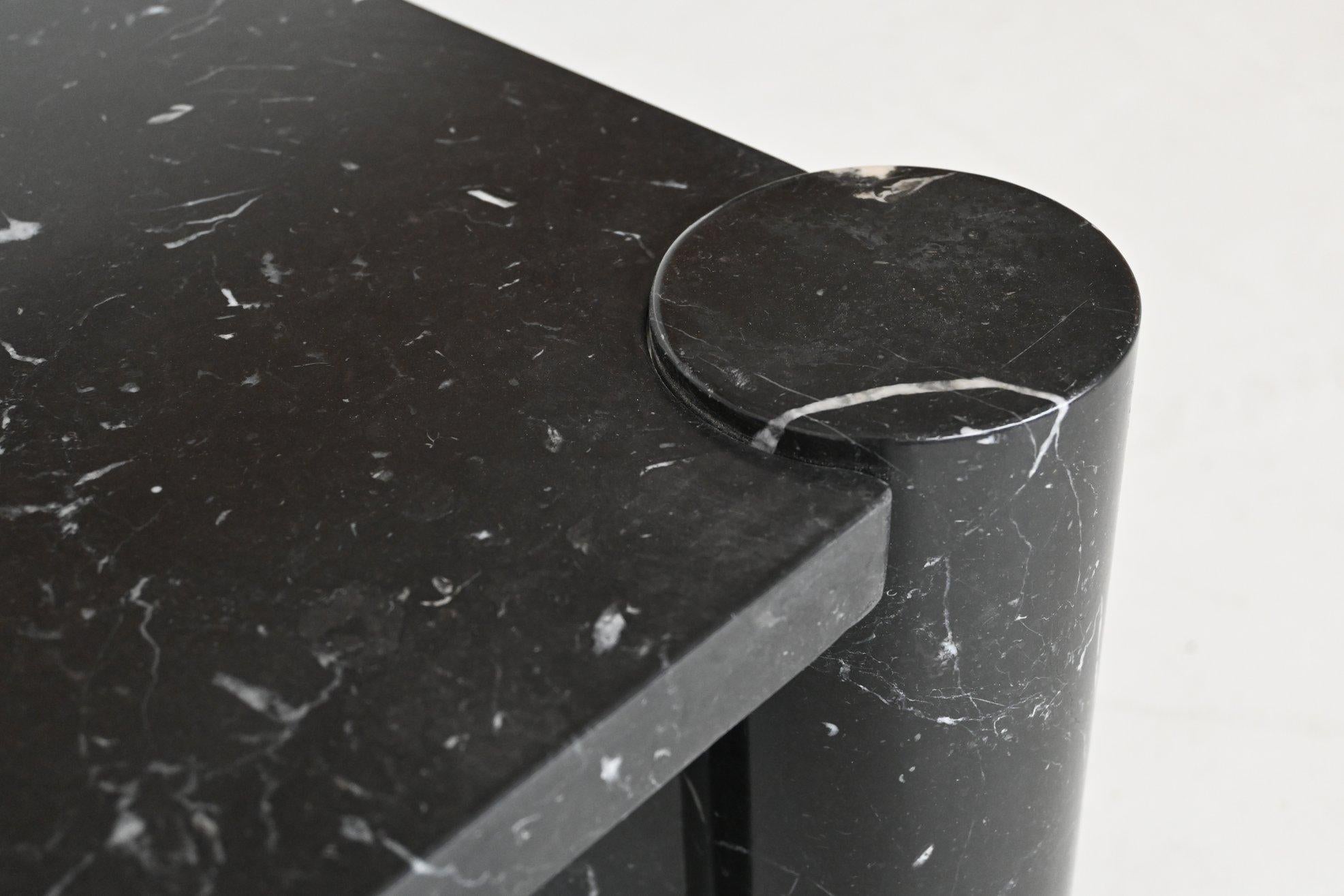 Gae Aulenti Table basse Jumbo marbre noir Knoll International Italie 1965 en vente 6