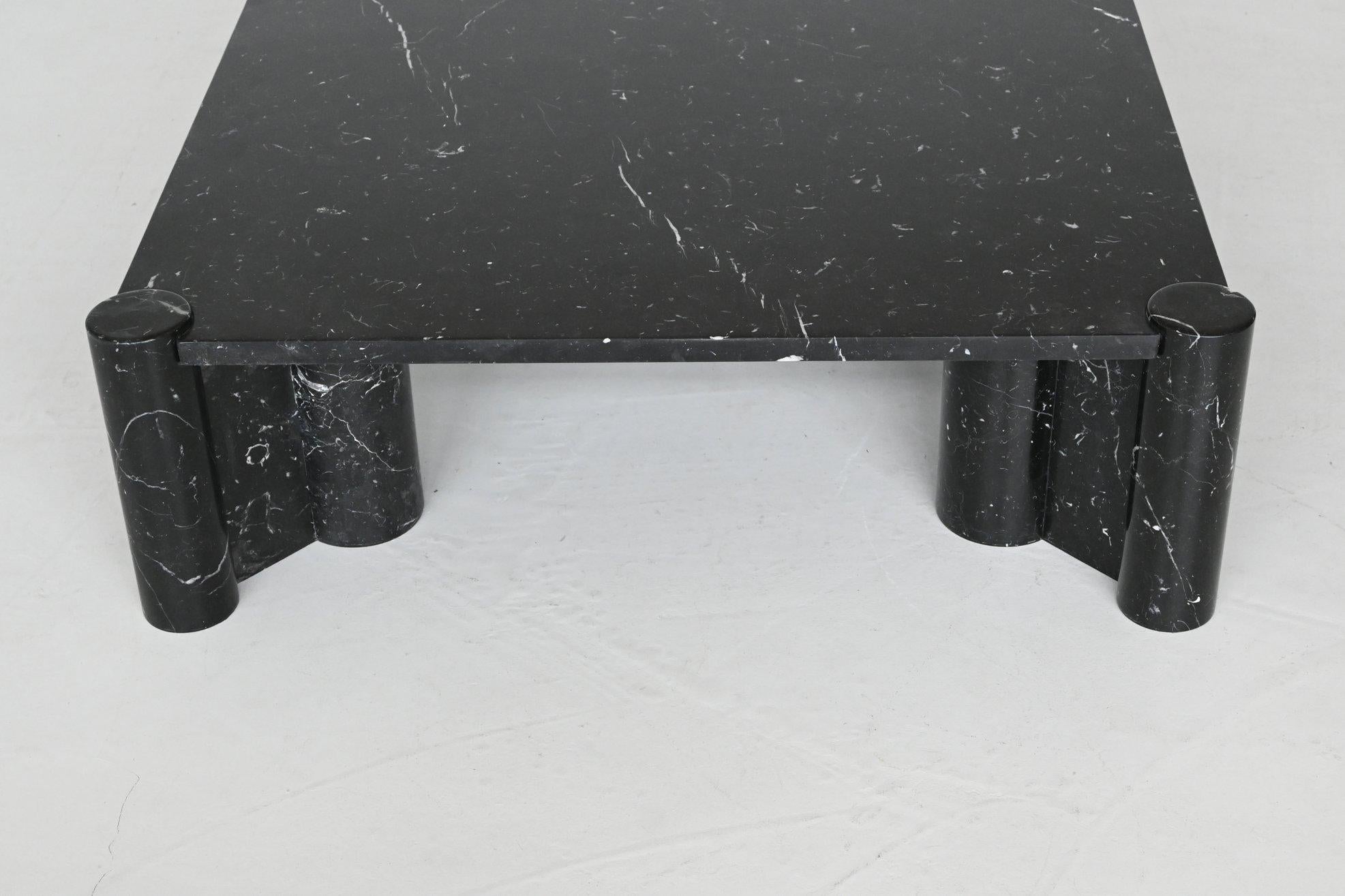 Gae Aulenti Table basse Jumbo marbre noir Knoll International Italie 1965 en vente 10