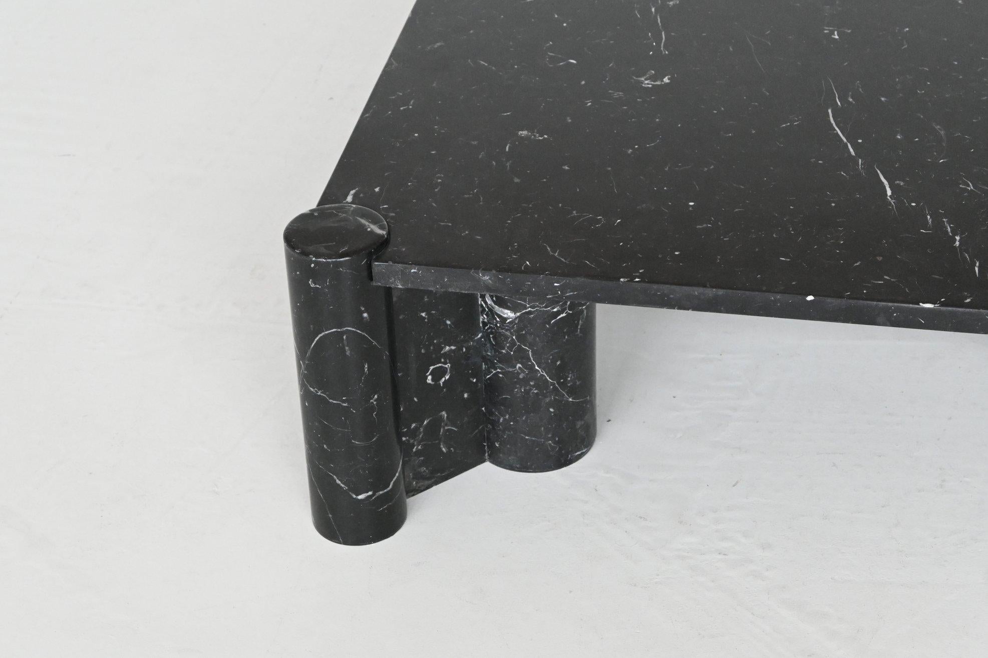 Gae Aulenti Table basse Jumbo marbre noir Knoll International Italie 1965 en vente 11