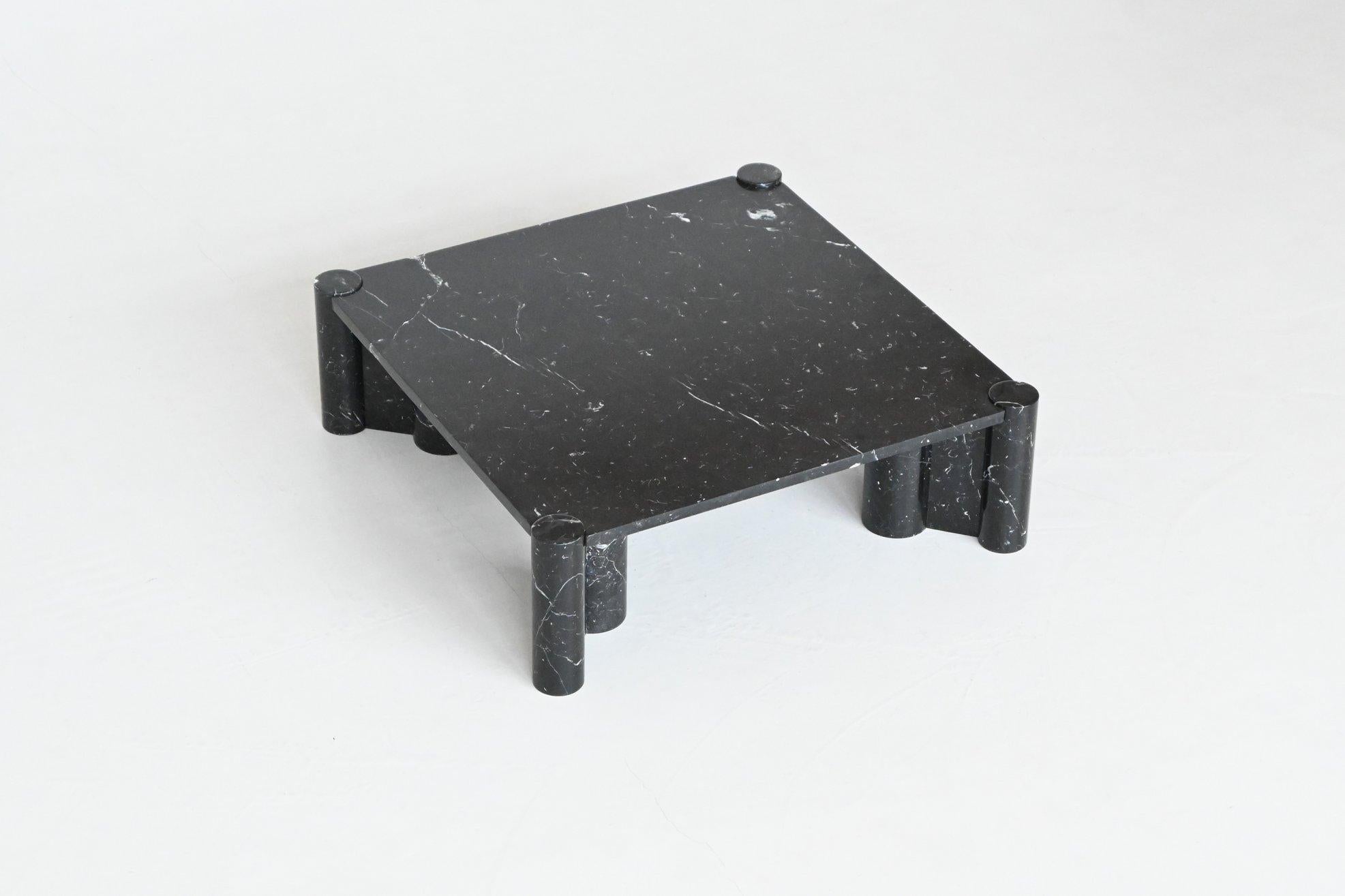 Mid-Century Modern Gae Aulenti Jumbo coffee table black marble Knoll International Italy 1965 For Sale