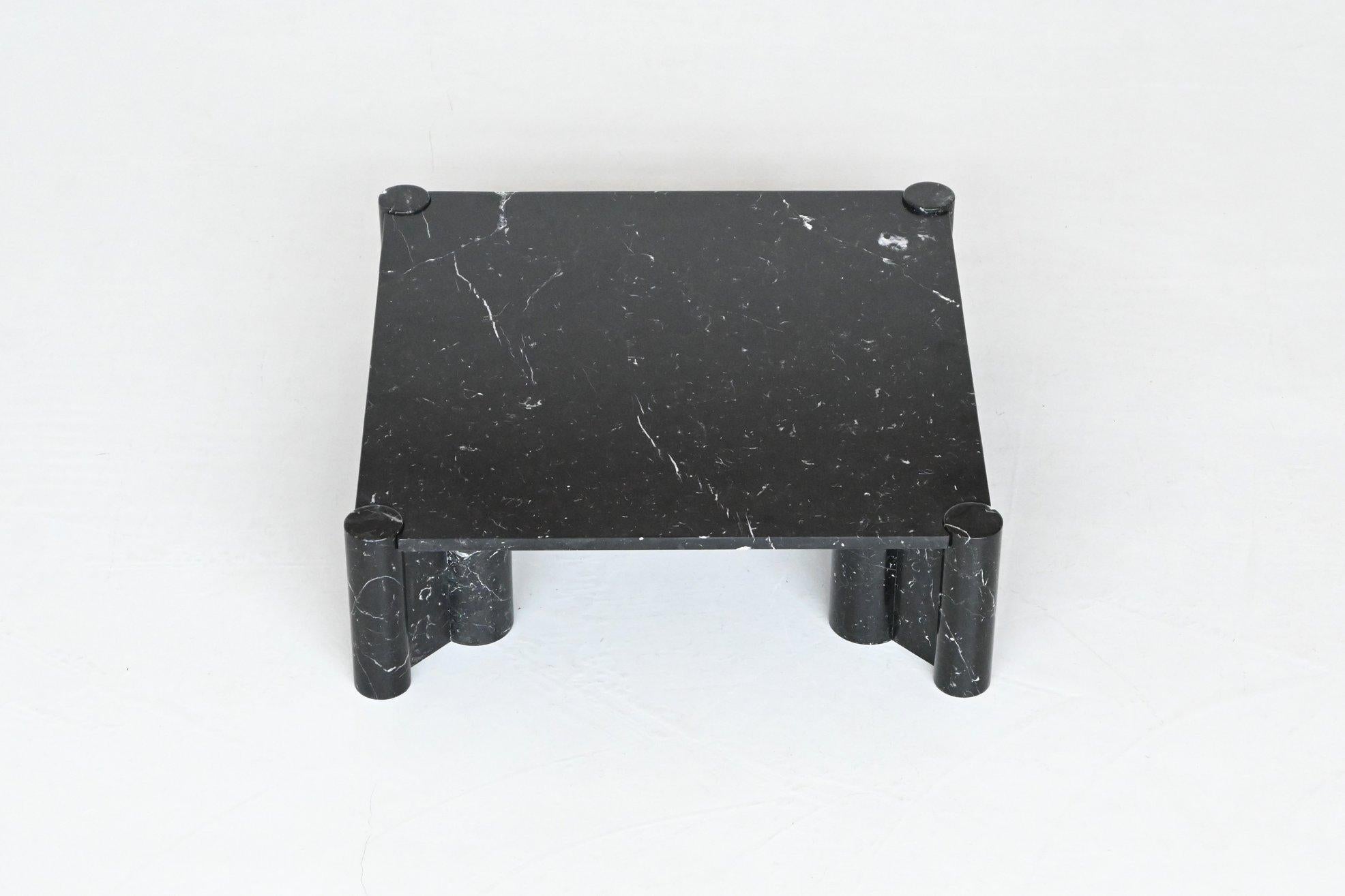Italian Gae Aulenti Jumbo coffee table black marble Knoll International Italy 1965 For Sale