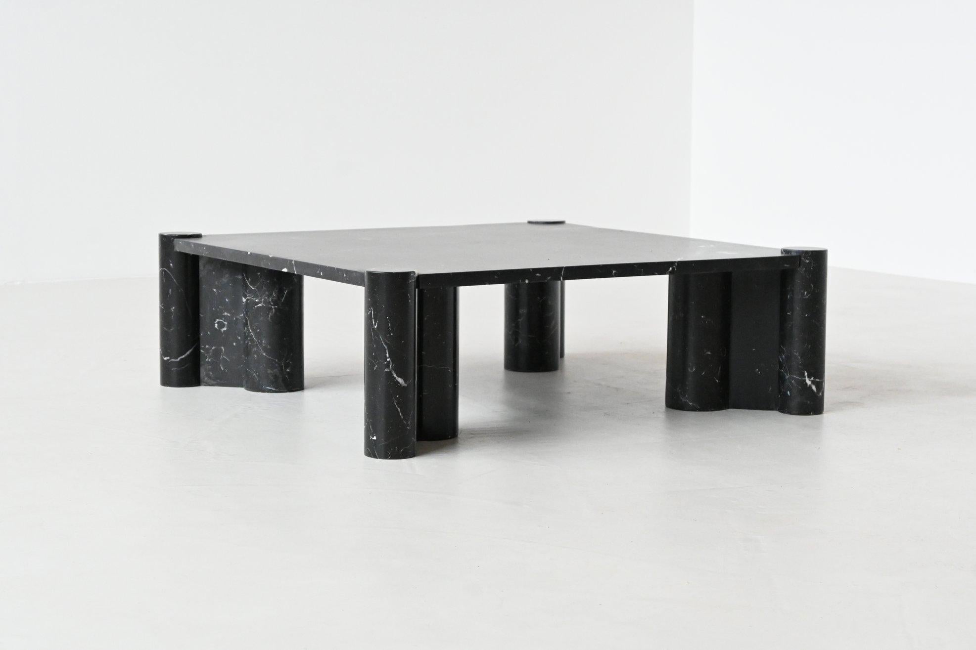 Gae Aulenti Table basse Jumbo marbre noir Knoll International Italie 1965 en vente 1