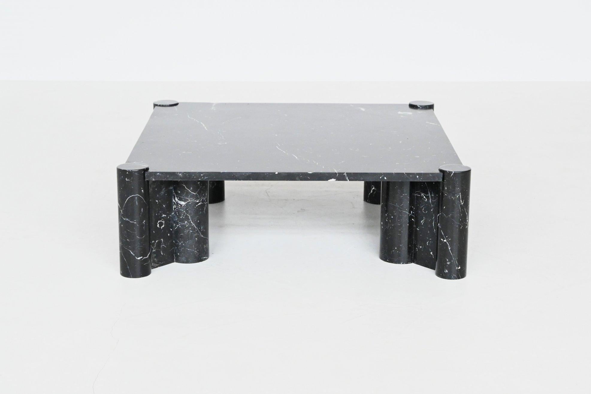 Gae Aulenti Table basse Jumbo marbre noir Knoll International Italie 1965 en vente 2