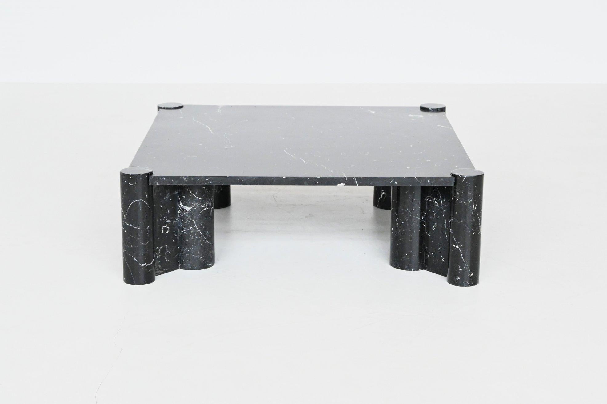 Gae Aulenti Mesa de centro Jumbo mármol negro Knoll International Italia 1965 2