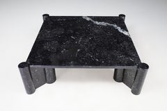 Gae Aulenti Jumbo Coffee Table for Knoll in Black Marquina Marble, Italy 1970s