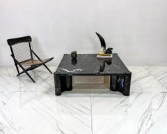 Gae Aulenti Jumbo Coffee Table for Knoll in Nero Marquina Marble