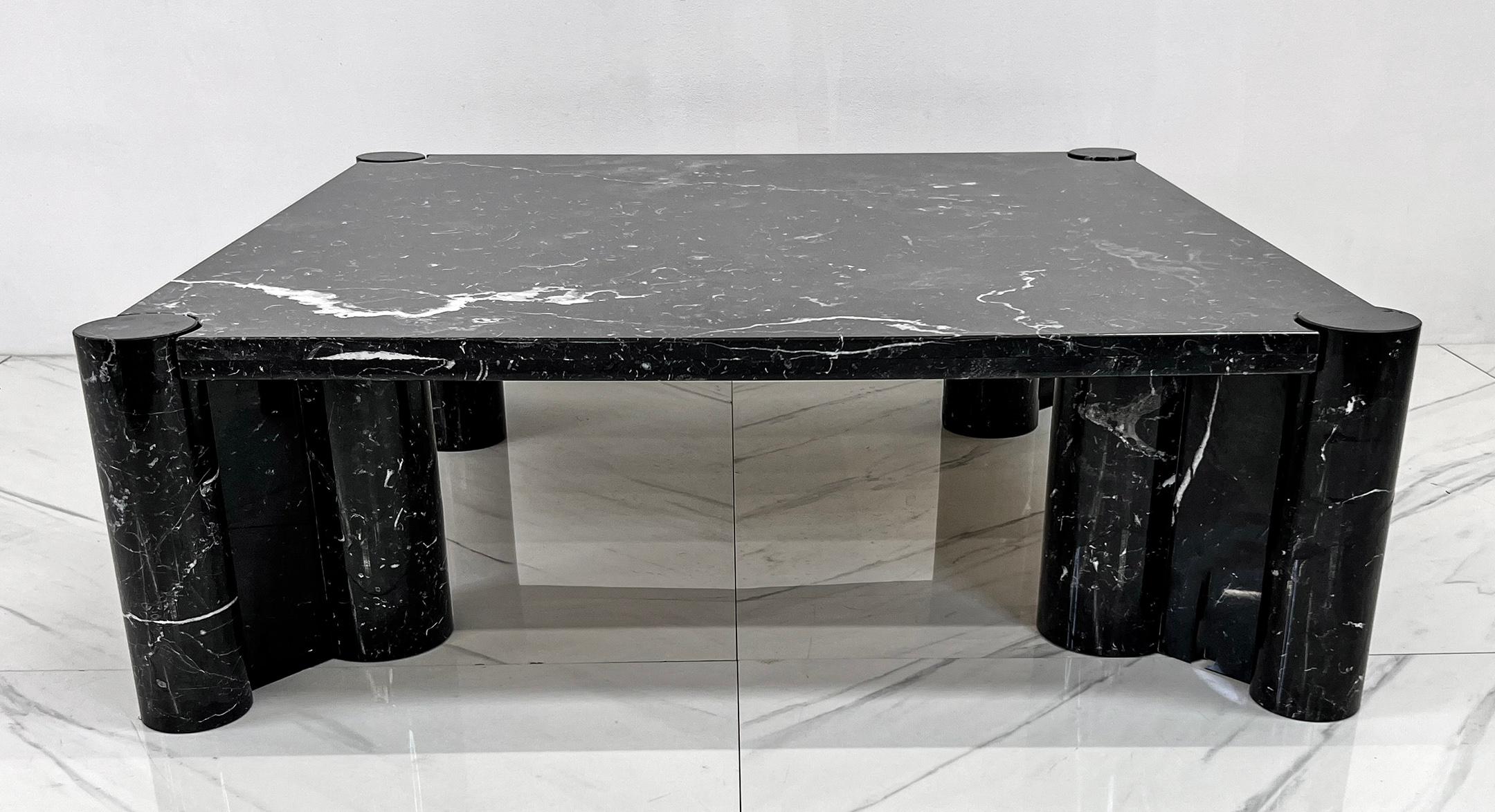 Gae Aulenti Jumbo Coffee Table for Knoll in Nero Marquina Marble 1