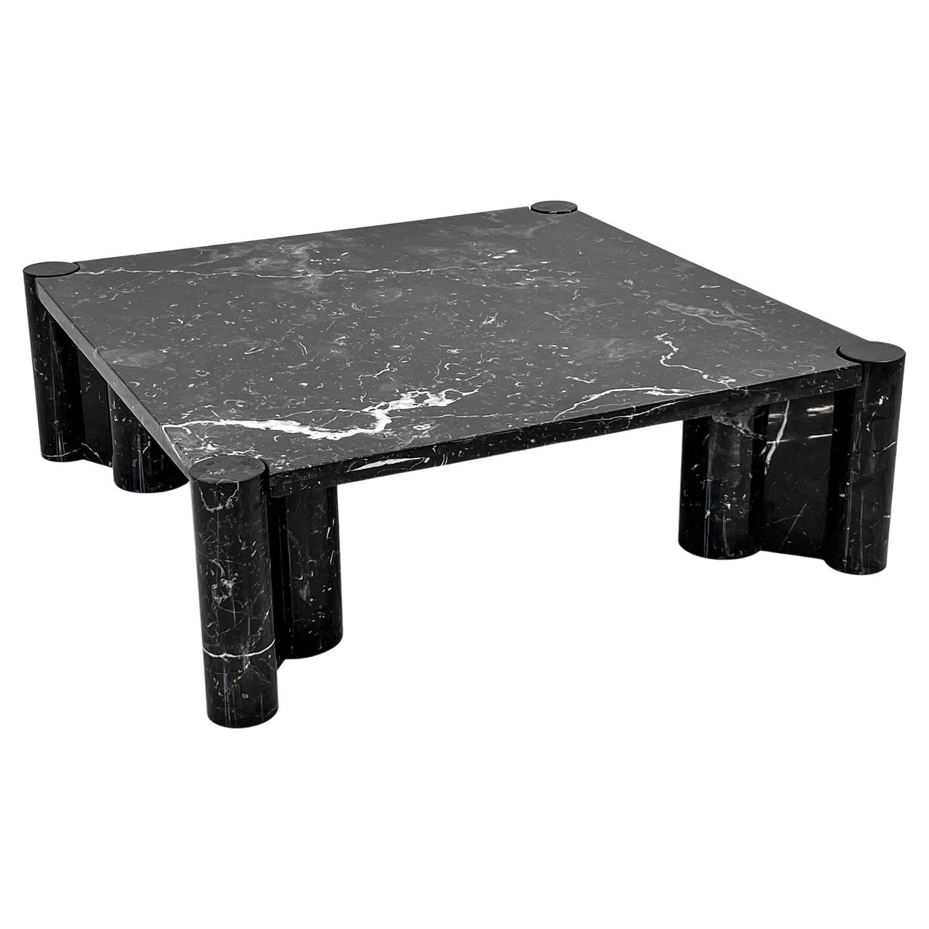 Gae Aulenti Jumbo Coffee Table for Knoll in Nero Marquina Marble For Sale