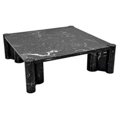 Retro Gae Aulenti Jumbo Coffee Table for Knoll in Nero Marquina Marble