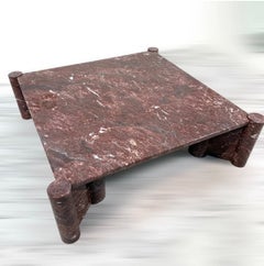 Gae Aulenti "jumbo" Coffee table for Knoll, Rosso Verona Marble
