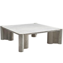 Gae Aulenti 'Jumbo' Table in Carrara Marble