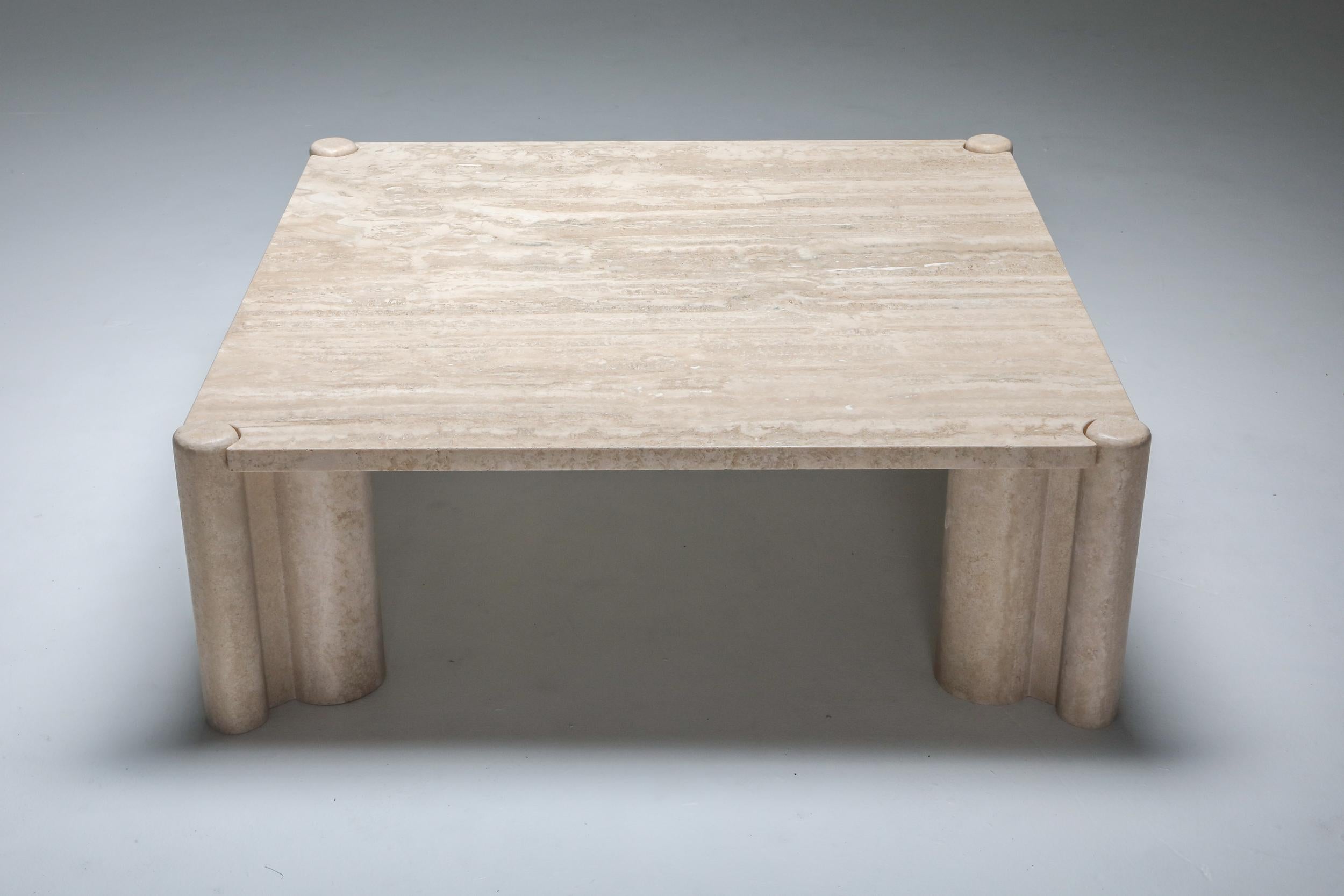 A custom listing for Alexandra.

Mid-Century Modern Italian travertine coffee table by Gae Aulenti, 1965.

The top and the legs come as five separate parts.

Italian architect and designer Gae Aulenti studied architecture at the Politecnico di