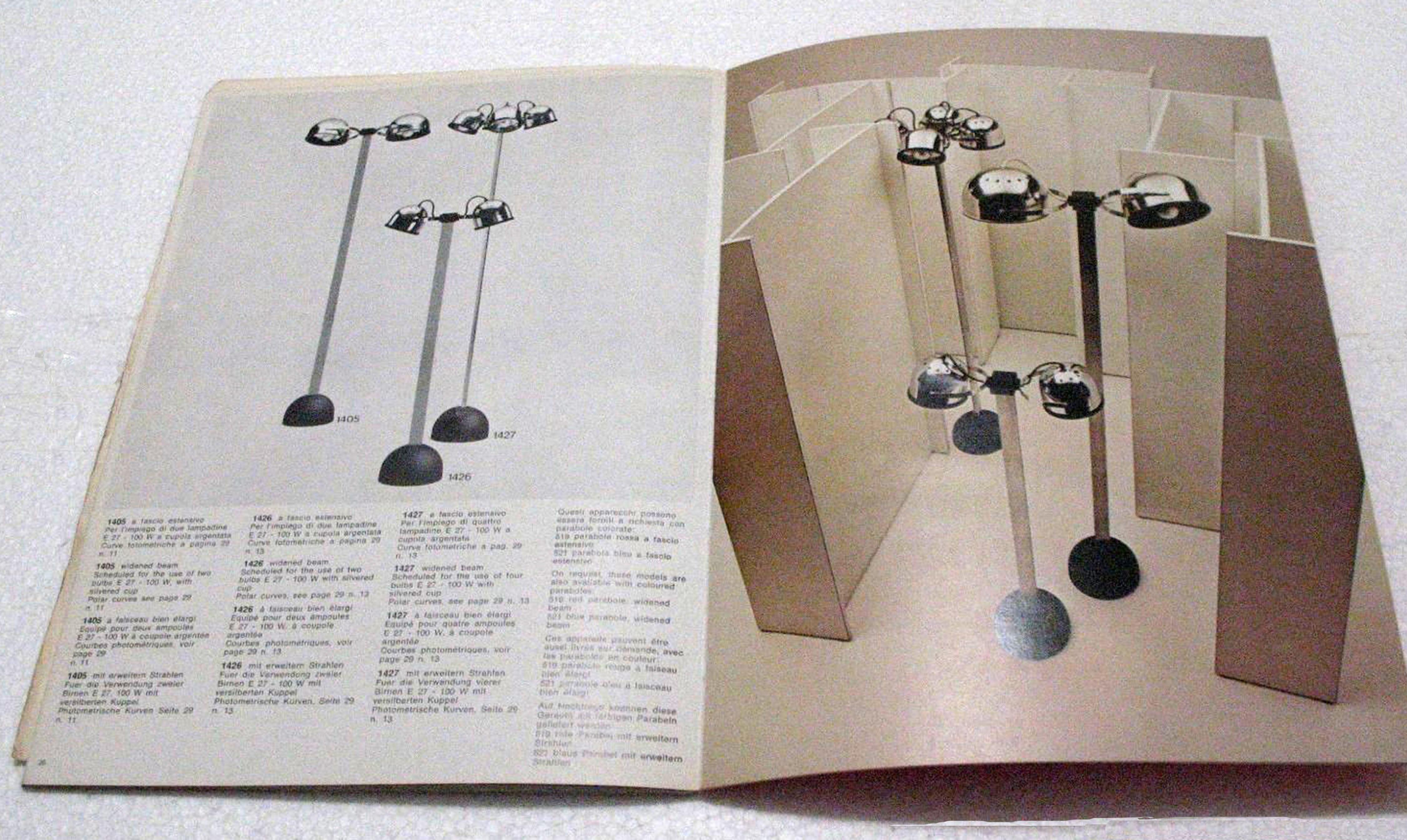 Gae Aulenti & Livio Castiglioni Trepiù Floor Lamp for Stilnovo, Italy 1970s For Sale 7