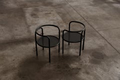Gae Aulenti “Locus Solus” Dining Chairs for Poltronova, Black, 1964, Set of 2